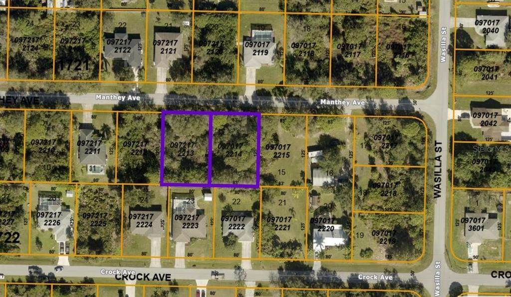 1. Land for Sale at 970172213 & 0970172214 MANTHEY AVENUE North Port, Florida 34291 United States